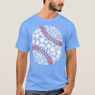 Camiseta Funny Polka Dot Béisbol Lover Player International