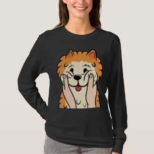 Camiseta Funny Pomeranian Chubby Cheeks