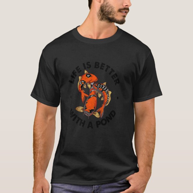 Camiseta Funny Pond Koi Fish Para Los Hombres Que Pertenece (Anverso)