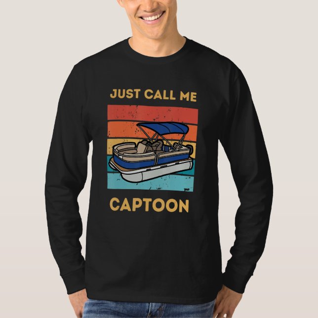 Camiseta Funny Pontoon Boat Captain Call Me Captoon (Anverso)