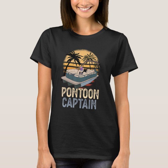 Camiseta Funny Pontoon Captain Boating Lover Pontoon Boat (Anverso)