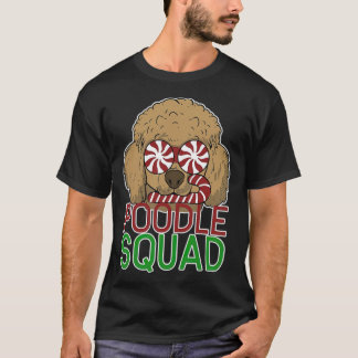 Camiseta Funny Poodle Squad Navidades perro mejor amigo cou