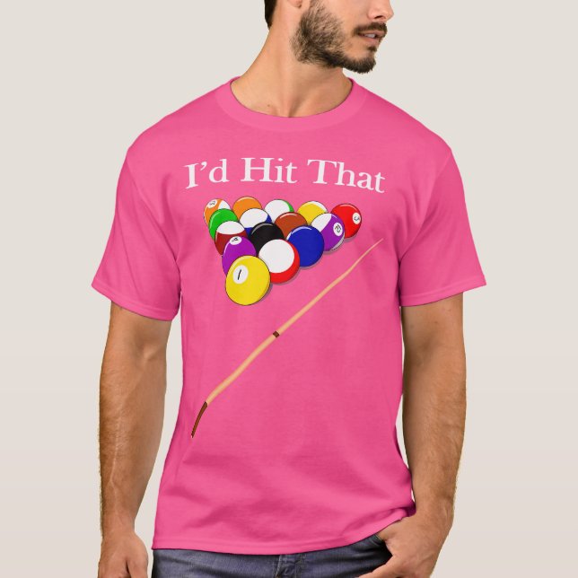 Camiseta Funny Pool Hall Shark Billiards Player Hustler (Anverso)