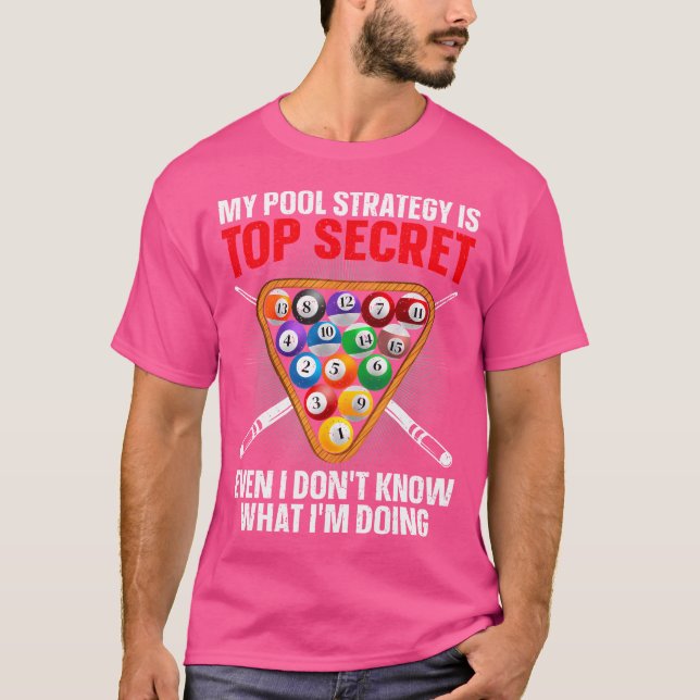 Camiseta Funny Pool Player 8 Ball Billiard Lover (Anverso)