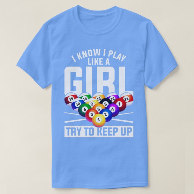 Camiseta Funny Pool Player Chicas Snooker Billiard (Diseño del anverso)