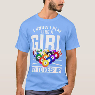 Camiseta Funny Pool Player Chicas Snooker Billiard