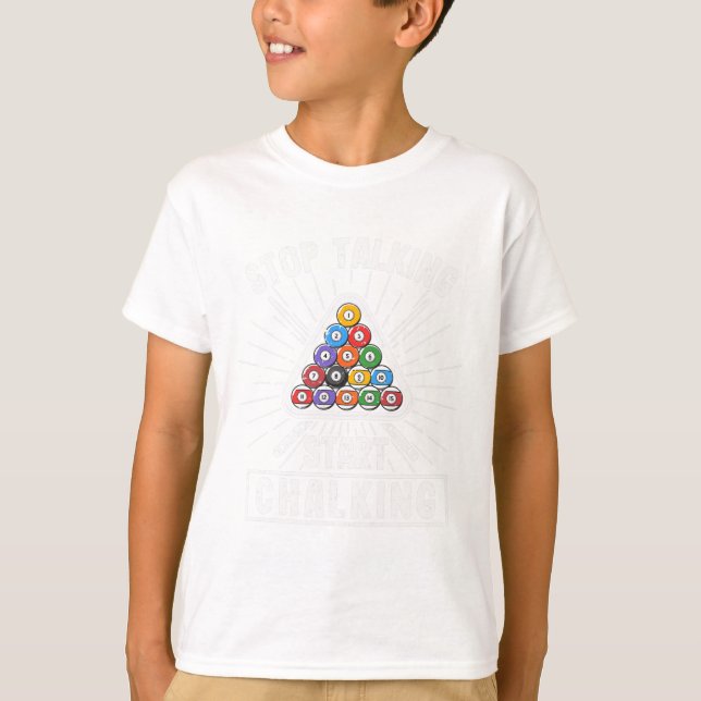 Camiseta Funny Pool Player Cita Billiard Stop Talking Star (Anverso)