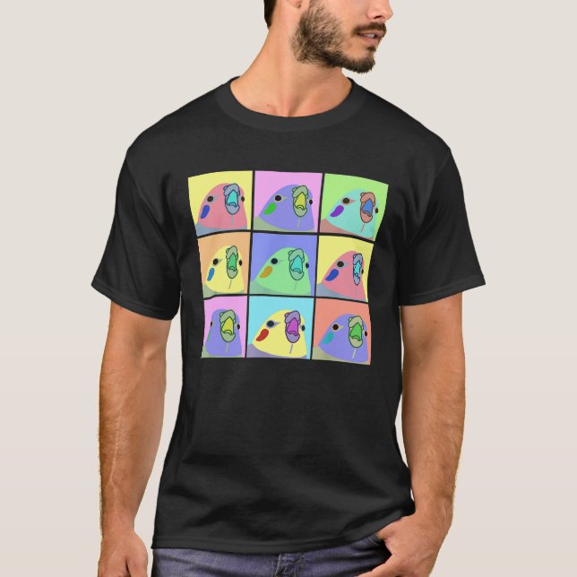 Camiseta Funny Pop Art Cockatiel Birb Memes Mascota Birb Cu (Anverso)