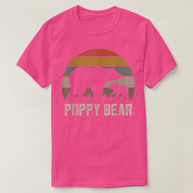 Camiseta Funny Poppy Bear s, Cub Kid Fathers Day Grandpa Vi (Diseño del anverso)