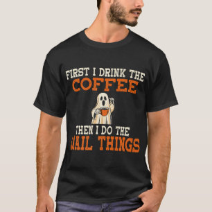 Camiseta Funny Postal Worker Halloween Café Mailman