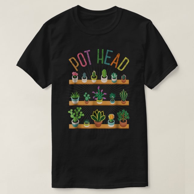 Camiseta Funny Pot Head Plant Lover (Diseño del anverso)