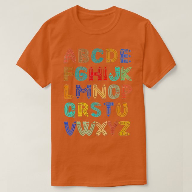Camiseta Funny Pre K Kindergarten Hi Alphabet Back To Schoo (Diseño del anverso)