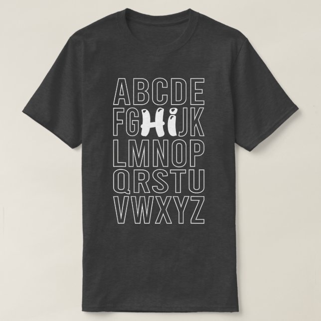 Camiseta Funny Pre K Kindergarten Hi Alphabet Back To Schoo (Diseño del anverso)