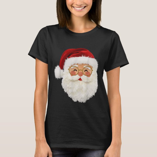 Camiseta Funny Preppy Realistic Faux Yarn Santa Claus Merry (Anverso)