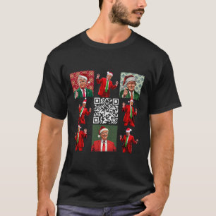 Camiseta Funny presidente de Qr Trump Navidades bailando da