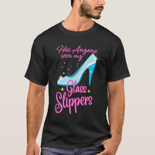 Camiseta Funny Princess Glass Slippers Fairy Tale Chica