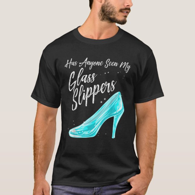 Camiseta Funny Princess Glass Slippers Gift Women Fairy Tal (Anverso)