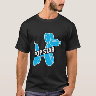 Camiseta Funny Profesional Balloon Twister Blue Pop Star D