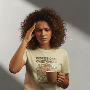 Camiseta Funny Profesional Overthinker Brain Personalizado