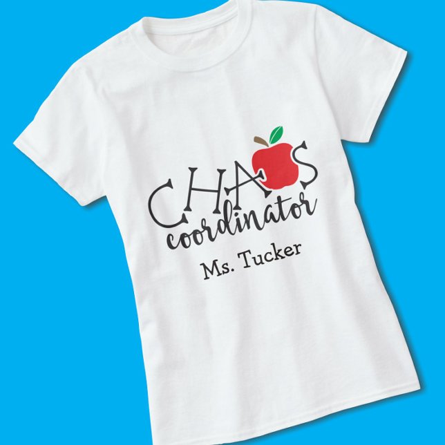 Camiseta Funny profesora coordinadora de caos con nombre (Subido por el creador)