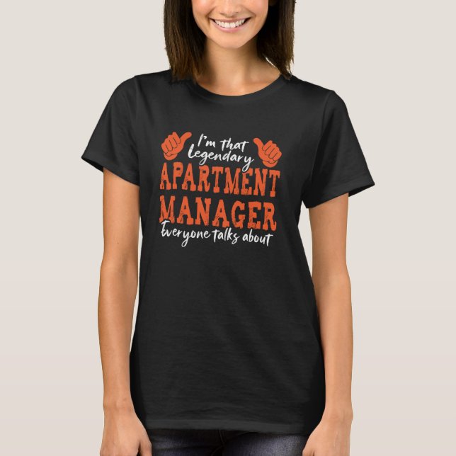 Camiseta Funny Profession Quote Legendary Apartment Manager (Anverso)