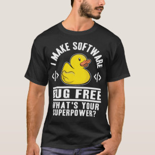 Camiseta Funny programador de superpoder de pato de caucho