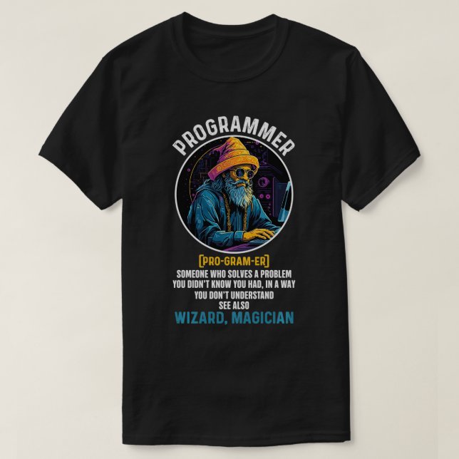 Camiseta Funny Programador Definición Codificación Software (Diseño del anverso)