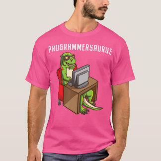 Camiseta Funny Programador T Rex Dinosaur Programación Codi