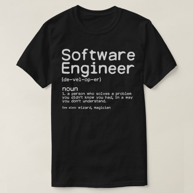 Camiseta Funny Programador TShirt Software Engineer Definit (Diseño del anverso)