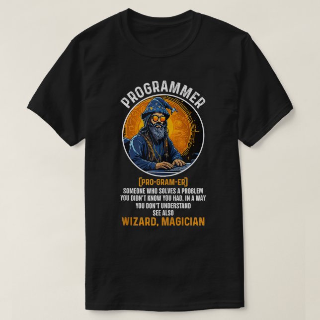 Camiseta Funny Programmer Definition Coding Techy Software (Diseño del anverso)