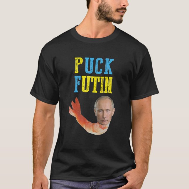 Camiseta Funny Puck Futin Meme I Stand With Ukraine Support (Anverso)