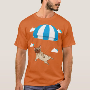 Camiseta Funny Pug Dog Lover Mascota Skydiving Paragl