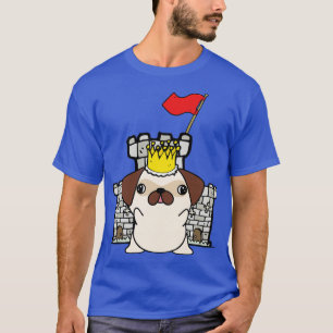 Camiseta Funny Pug Es El Rey Del Castillo
