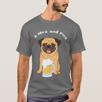 Camiseta Funny Pug y amante de la cerveza en hombres o muje
