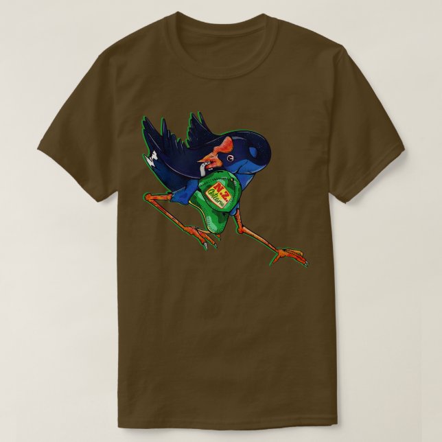 Camiseta Funny Pukeko Aotearoa Nueva Zelanda (Diseño del anverso)