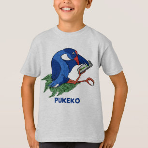 Camiseta Funny Pukeko con teléfono móvil