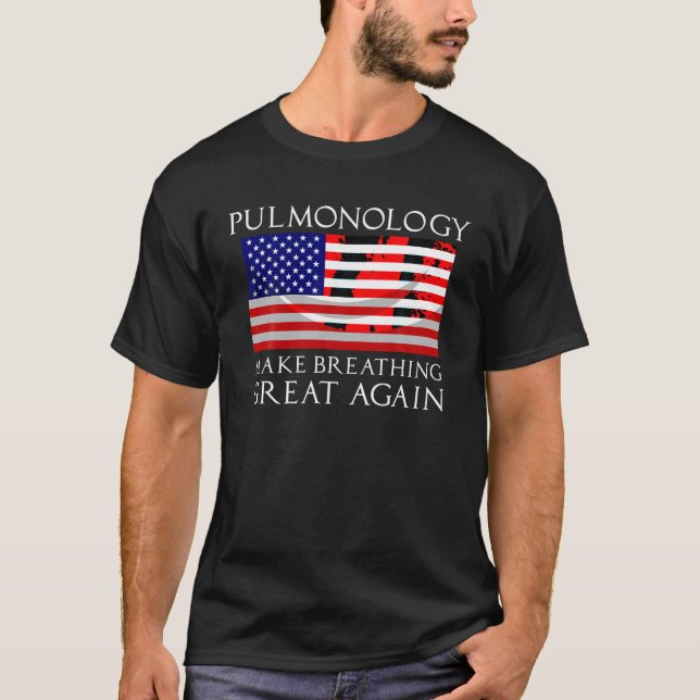 Camiseta Funny Pulmonólogo Regalo Pulmonología Guay Bandera (Anverso)