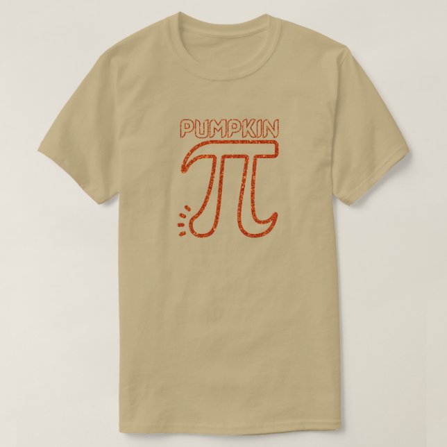 Camiseta Funny Pumpkin Pi Purpurina (Diseño del anverso)