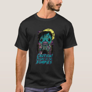 Camiseta Funny Pun Beware de Zombie Halloween