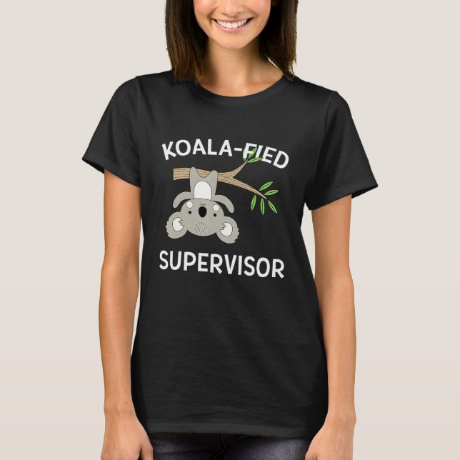 Camiseta Funny Pun Boss, supervisor de Cute Koala (Anverso)