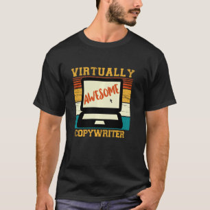 Camiseta Funny Pun Retro Styl, escritor de copias virtualme
