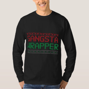 Camiseta Funny Pun Ugly Navidades Gangster Wraper