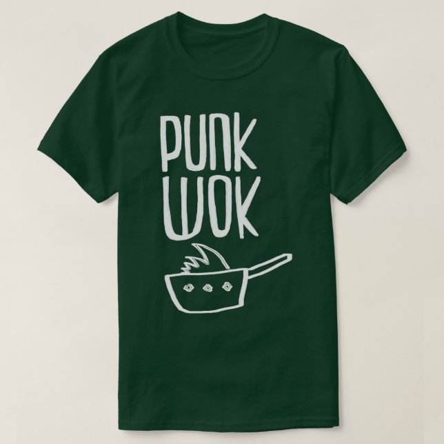 Camiseta Funny punkrock pun punk wok (Diseño del anverso)