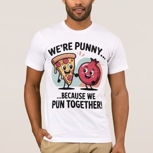 Camiseta Funny Punny Couple T-Shirt | Cute Food Love (Anverso)