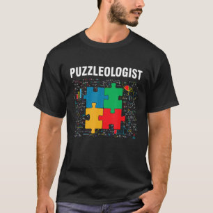 Camiseta Funny Puzzleólogo Jigsaw Rompe a Math Lover