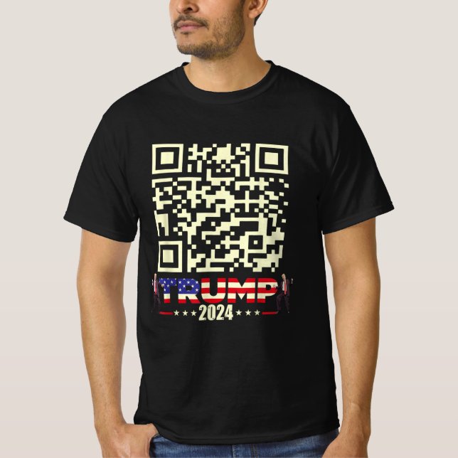 Camiseta Funny QR presidente Trump 45/47 código de baile de (Anverso)
