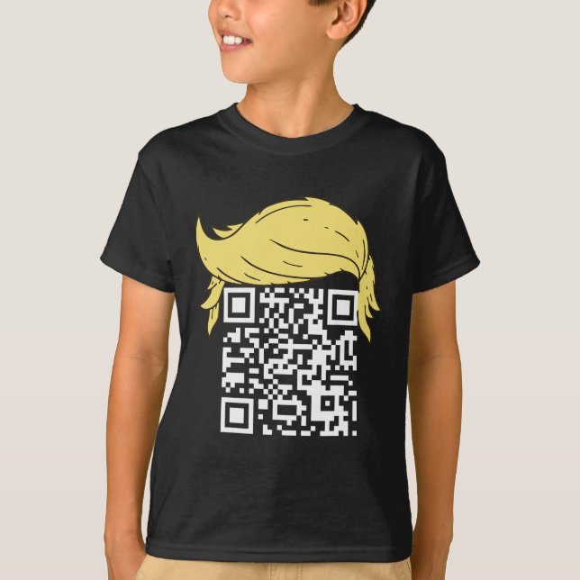 Camiseta Funny Qr presidente Trump, código de baile 2 (Anverso)