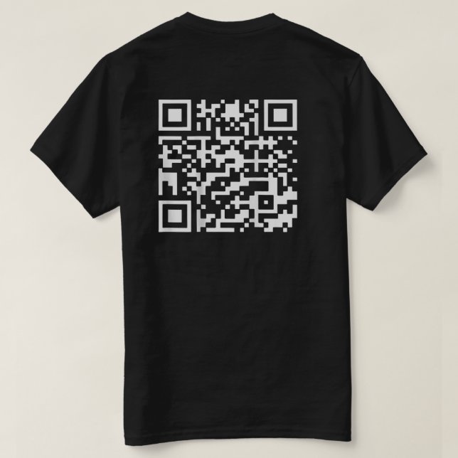 Camiseta Funny QR presidente Trump Código de Danza (atrás) (Reverso del diseño)