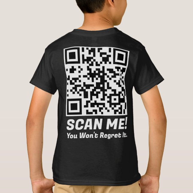 Camiseta Funny QR Scan Me! Funny Regret Joke  (Reverso)
