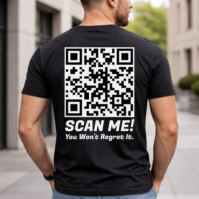 Camiseta Funny QR Scan Me! Funny Regret Joke  (Subido por el creador)